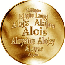 Náhled Reverzní strany - Česká jména - Alois - zlatá medaile