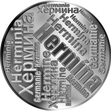 Náhled Reverzní strany - Česká jména - Hermína - velká stříbrná medaile 1 Oz