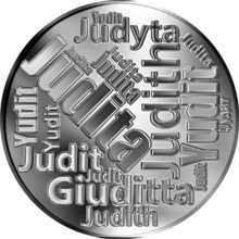Náhled Reverzní strany - Česká jména - Judita - velká stříbrná medaile 1 Oz