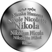 Náhled Reverzní strany - Česká jména - Nikola - stříbrná medaile