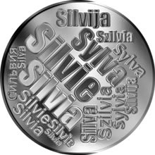 Náhled Reverzní strany - Česká jména - Sylva - velká stříbrná medaile 1 Oz