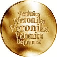 Náhled Reverzní strany - Česká jména - Veronika - zlatá medaile