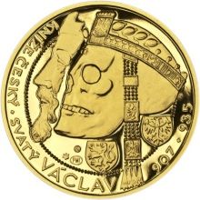 Relikvie sv. Václava - I. -  1/2 Oz zlato Proof