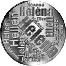 Náhled Reverzní strany - Česká jména - Helena - velká stříbrná medaile 1 Oz