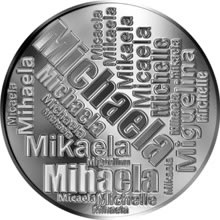 Náhled Reverzní strany - Česká jména - Michaela - velká stříbrná medaile 1 Oz