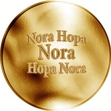 Náhled Reverzní strany - Česká jména - Nora - zlatá medaile