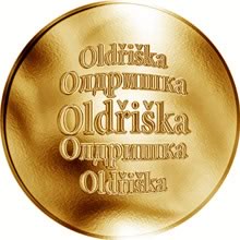 Náhled Reverzní strany - Česká jména - Oldřiška - zlatá medaile