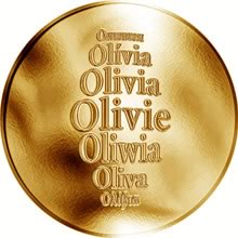 Náhled Reverzní strany - Česká jména - Olivie - zlatá medaile